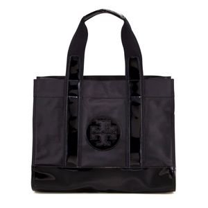 Tory Burch Black Nylon Patent Tote ✨